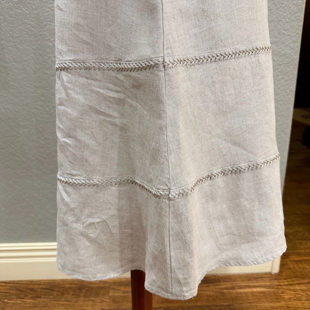 J. Jill Beige Sleeveless Midi Dress - Picture 10 of 16